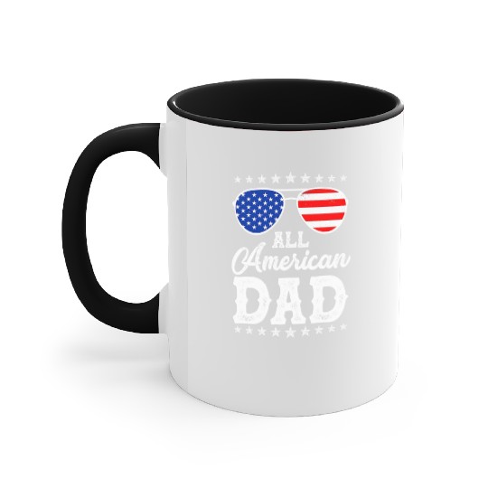 4th Of July Patriotic American Dad Us Accent Mugs