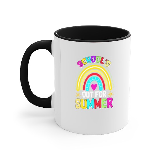 Schools Out For Summer Teacher Last Day Of School Accent Mugs