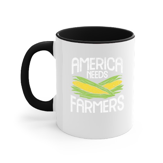 America Needs Farmers Agriculture Corn Farming Accent Mugs