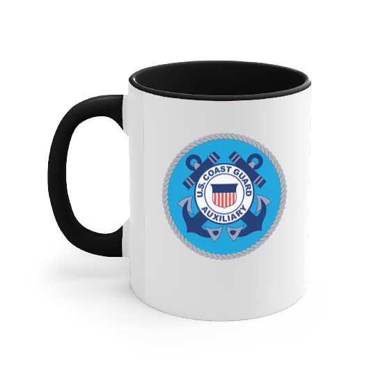 Us Coast Guard Auxiliary Uscga Volunteer Service Accent Mugs