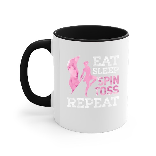 Eat Sleep Spin Toss Repeat Color Guard Winter Marc Accent Mugs