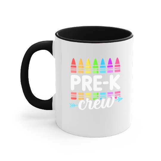 Pre-K Crew Teacher Team Squad Hello Back School Gr Accent Mugs