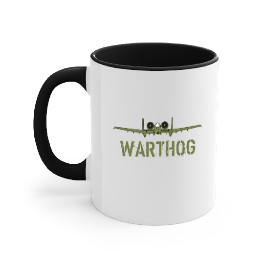 Olive Green A-10 Warthog Art-Usa Military Jets Accent Mugs