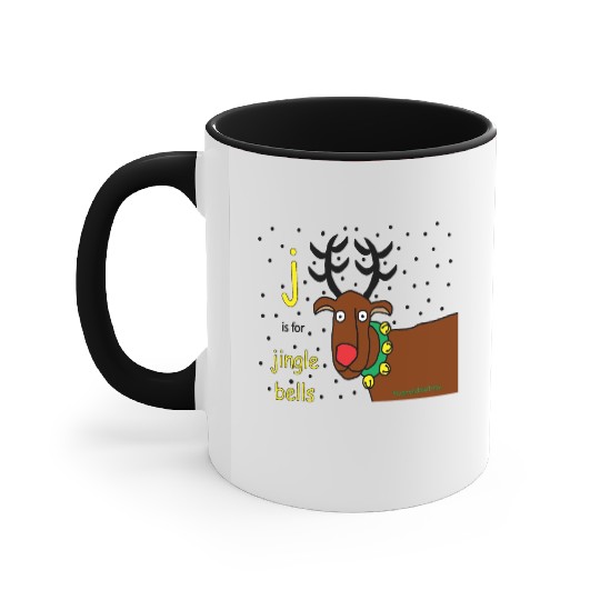 j is for jingle bells Accent Mugs