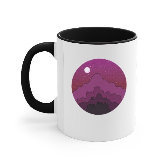 Night Sky Nature Retro Accent Mugs