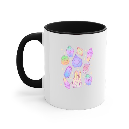 Pastel Goth Magical Crystal Waterfall Kawaii Goth Accent Mugs