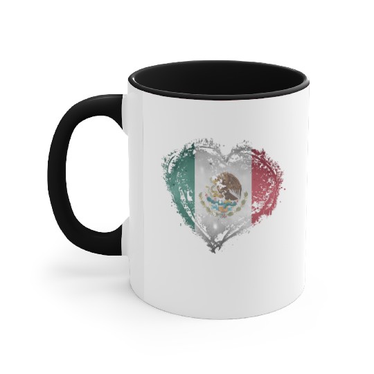 Meco Heart Shape Mecan Flag Stylish Accent Mugs