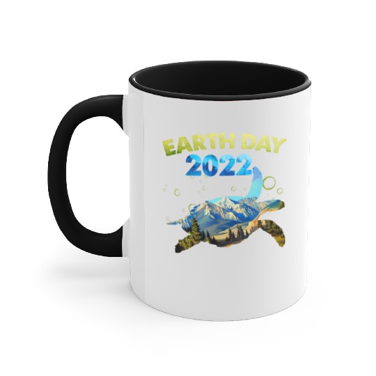 Sea Turtle Earth Day Everyday 2022 Planet World Accent Mugs