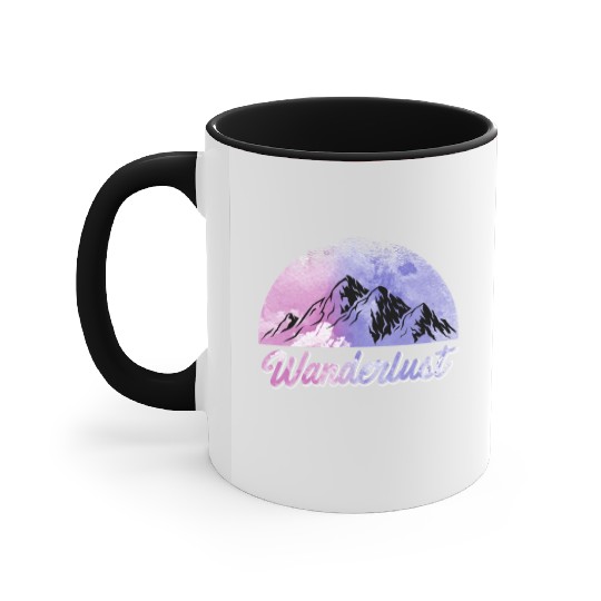 Wanderlust Mountaineer Hiker Summit sport Accent Mugs