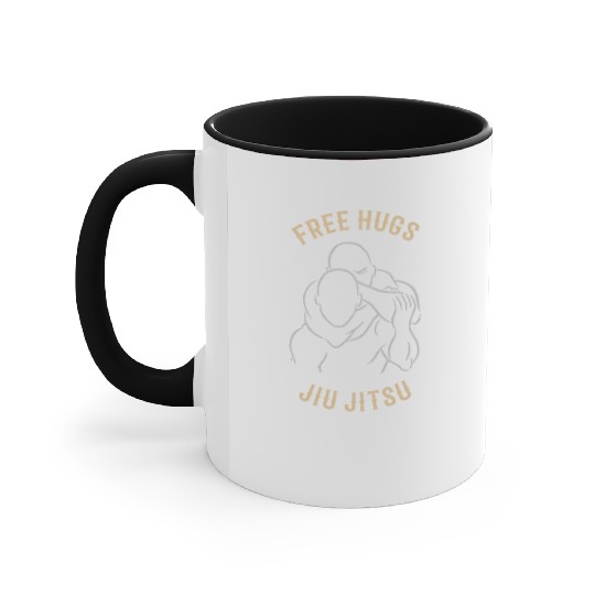 Jiu Jitsu Free Hugs Jujitsu Bjj Mma Accent Mugs