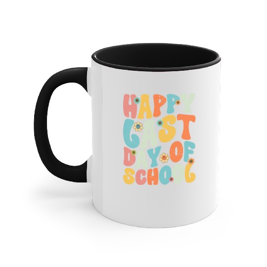 Groovy Happy Last Day of School Teacher Student Accent Mugs