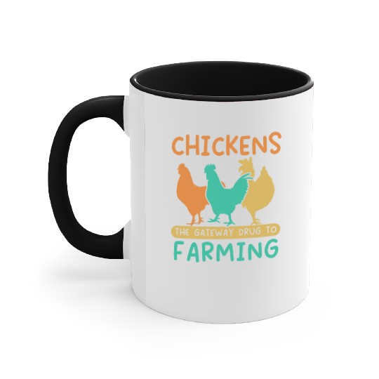 Chicken Farmer Chicken Whisperer Farm Animal Accent Mugs