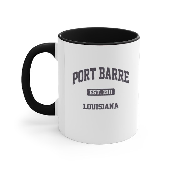 Port Barre Louisiana La State Athletic Style Accent Mugs