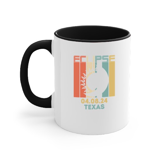 America Total Solar Eclipse 040824 Texas 2024 Accent Mugs