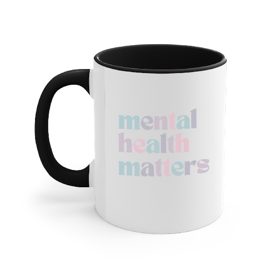 Mental Health Matters | Quote Mixed French Gray Accent Mugs