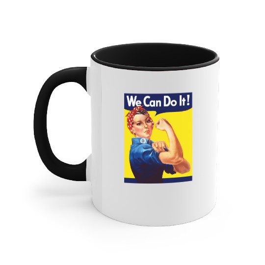 Rosie The Riveter We Can Do It Accent Mugs