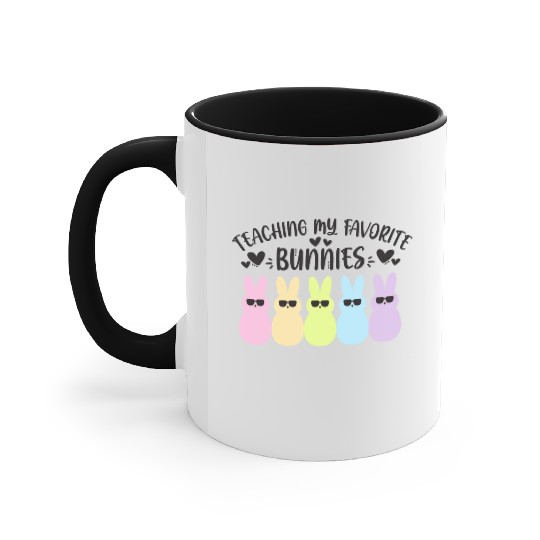 Teaching Favorite Bunnies Teacher Easter Accent Mugs