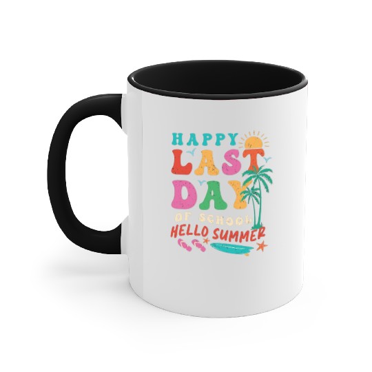 Groovy Happy Last Day of School Teacher Student Accent Mugs