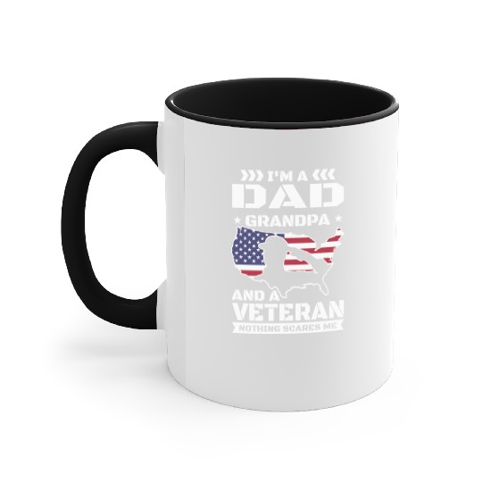 Veteran US American Veterans Dad Grandpa Nothing Accent Mugs