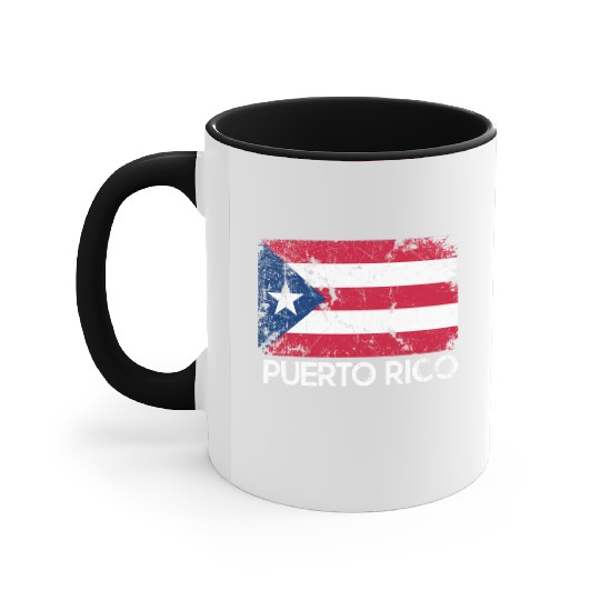 Puerto Rican Flag Made In Puerto Rico Accent Mugs