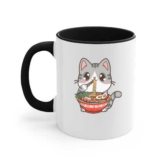 Ra Cat Kawaii Anime Japanese Food Teenager Accent Mugs
