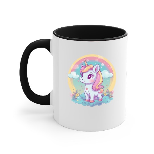 Unicorn Rainbow Sunset Accent Mugs