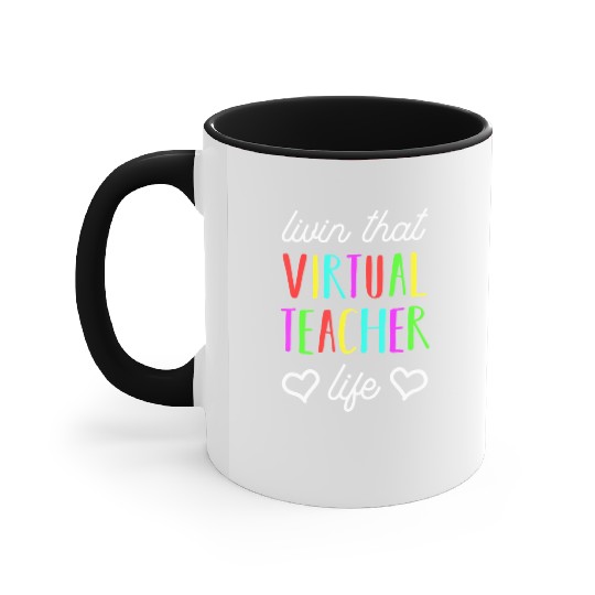 Virtual Teacher Life For Back To School Educator Accent Mugs