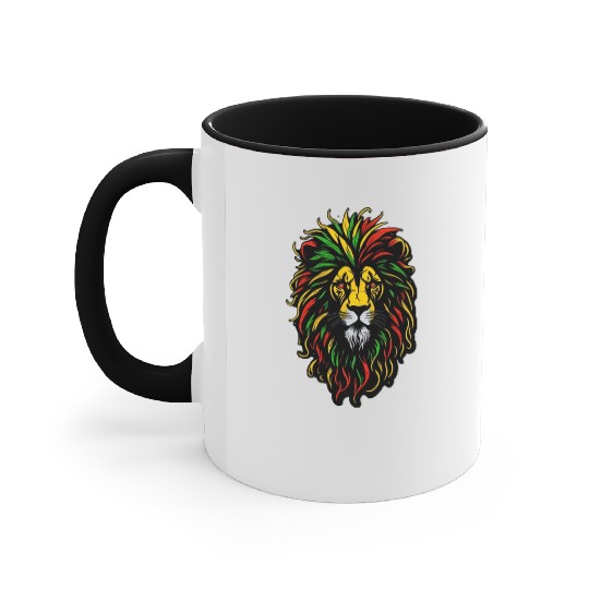 Rasta Lion Accent Mugs