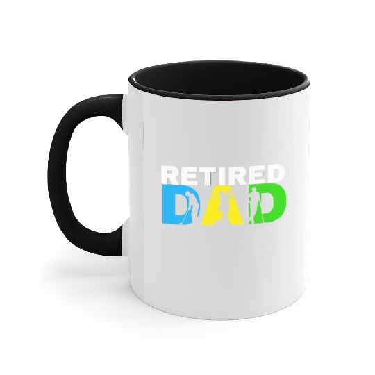 Retired Dad Golf Retirement Plan for Father's Day Accent Mugs