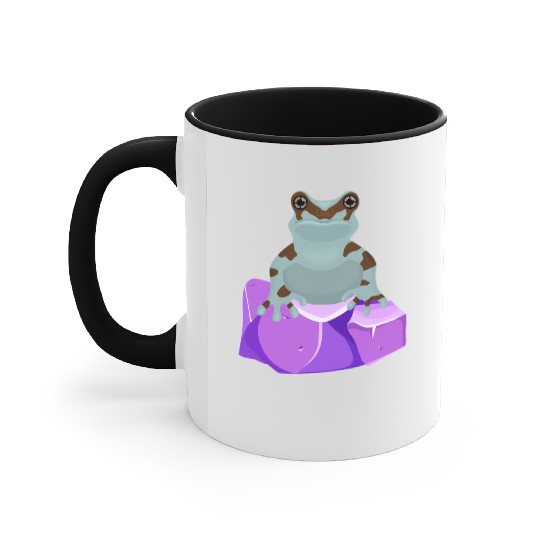 Frog Crystal Amethyst Gemstone For Toad Owners Accent Mugs