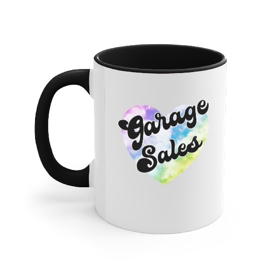 Garage Sales pastel cloud heart Accent Mugs