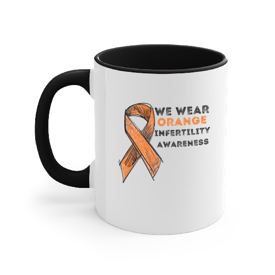 We Wear Orange Infertility Awareness Accent Mugs