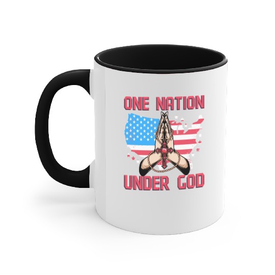 One Nation under God Accent Mugs
