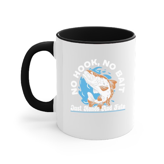 Hand Fishing Fisherman Noodling Lover Fisher Fish Accent Mugs