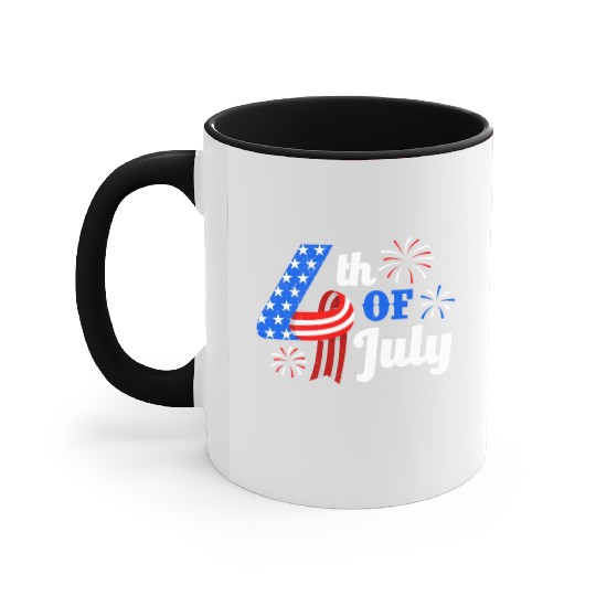 4th July Independence Day Independent America Accent Mugs