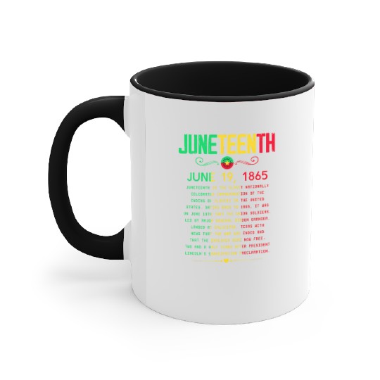 Juneteenth 1865 Juneteenth African American June 1 Accent Mugs