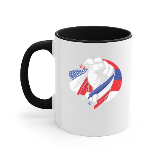 American Pride US Patriots American Fist Loverty Accent Mugs