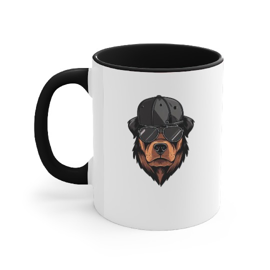 Rottweiler Gangster Accent Mugs