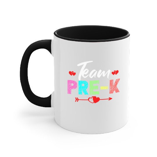 Team Pre K Teacher Accent Mugs
