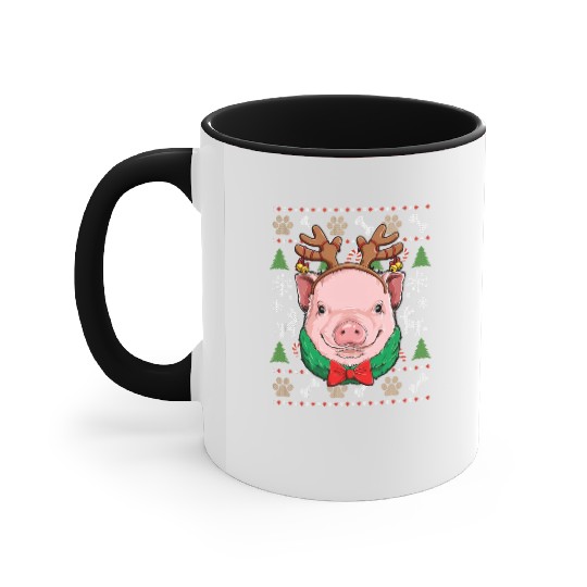 Pig Ugly Reindeer Antlers Farm Accent Mugs