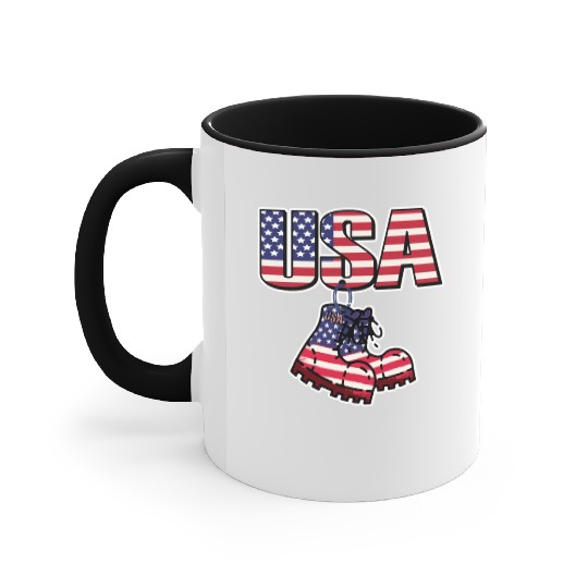 God bless America the land of the free Accent Mugs