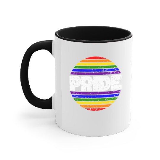 Pride LGBT Love wins, we are queer and proud Accent Mugs