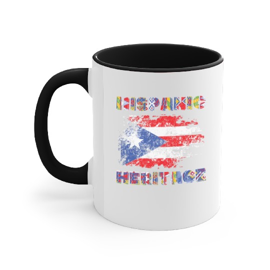 Puerto Rico Hispanic Heritage Month Accent Mugs