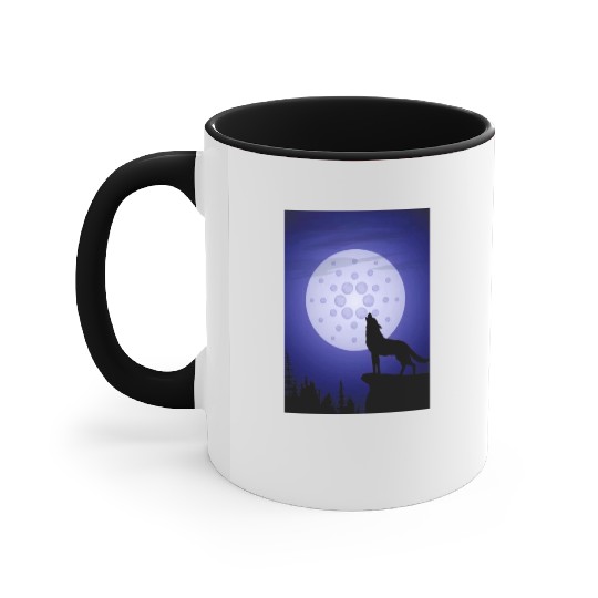 ada cryptocurrency-Crypto Wolf Accent Mugs