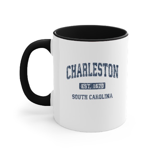 Charleston South Carolina Sc Athletic Sports Accent Mugs