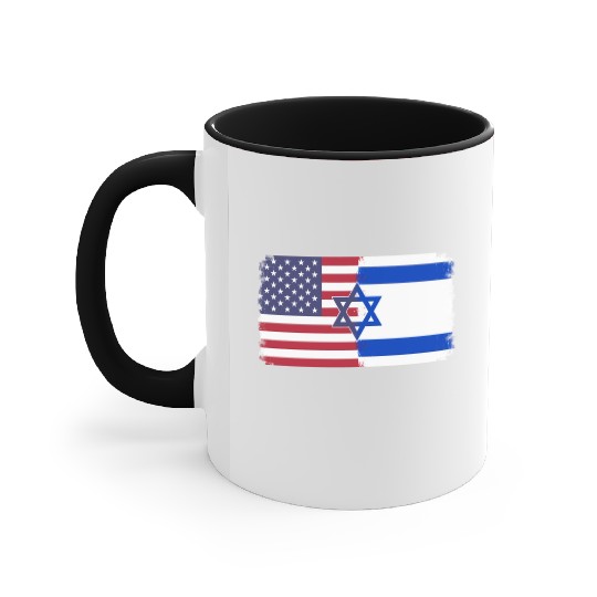 Israel Usa Flag Accent Mugs