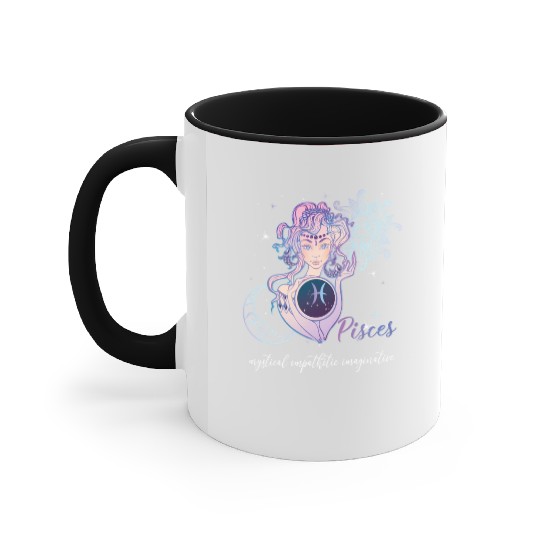 Pisces Zodiac Sign Pisces Horoscope Astrology Accent Mugs