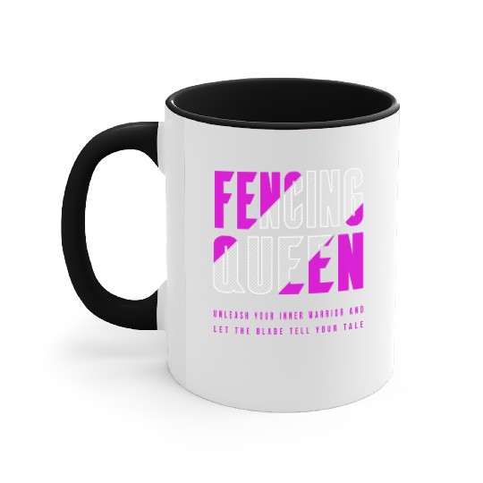 Fencing Queen Accent Mugs