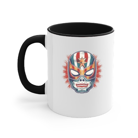 Lucha Libre Mexican Wrestling Mask Luchador Accent Mugs