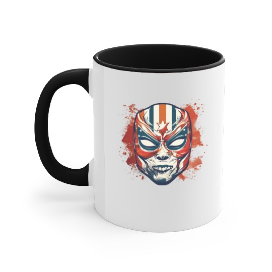 Lucha Libre Mexican Wrestling Mask Luchador Accent Mugs